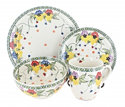 Majestic Pansy 4 Piece Place Setting - Service for 1